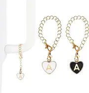 [Lifeuping] Letter Charm Accessories for Stanley Cup，2PCS Initial Charm for Stanley Cup，Keychain for Stanley Cup Initial Charm