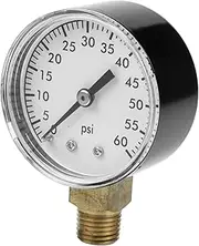 Pool Accessory Pressure Gauge for Pool 0-60psi 50mm Diameter Aquarium Spa Water Pressure Gauge