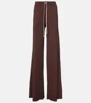[Rick Owens] Rick Owens Dietrich Drawstring crêpe cady straight pants AU 6 brown