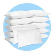 Pillow Cases Standard Size White Pillow Cases Set of 12 Cotton Blend 200 TC S...