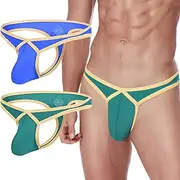 [HASWECHYS] Mens Sexy Thong Underwear Pack G-String Bikini Briefs with pouch Low Rise Thong for Men