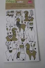 Crafter's Square Paper Crafts Rub-On Transfers Metallic Llamas Cactus Scrapbook