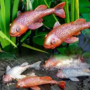 Antique Ceramic Koi Fish Garden Statues - Set of 2 | Exquisite Brassy