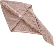 LALADEFIEE Bamboo Charcoal Hair Drying Cap Quick Drying Towel Wrap for Men Women Super Absorbent Lightweight for All Hair Portable for Home Travel Pink