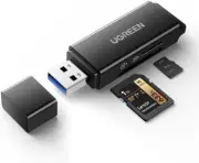 UGREEN SD Card Reader Portable USB 3.0 Dual Slot Flash Memory Card Adapter Hub