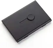 TopHomer Business Card Holder, Thumb-Drive Slide Out, Aluminum Alloy, Black