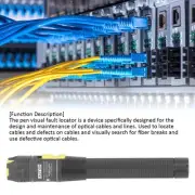 50km Fiber Optic Cable Red Light Pen Tester With FC LC Adapter Optical VFL