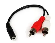 Startech.com 6in Stereo Audio Cable - 3.5mm Female To 2x Rca Male -