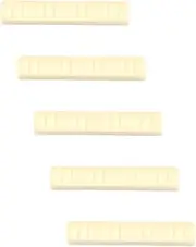 COSMEVIVI 5pcs String Mandolin Nut Durable Plastic Guitar Accessories Easy to Install Slotted Replacement Parts for Mandolin Instruments Smooth Surface for String Protection
