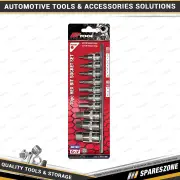 10 Pcs of PK Tool 3/8 Inch & 1/2 Inch Dr Metric Hex Bits Socket Set - S2 Steel