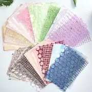 111Sheets Mesh Fabric Assorted and Textured Scrapbook Paper Set,7 Pack Mixed Spe