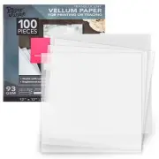 Paper Junkie 100 Sheets 12 x 12 in Translucent Vellum Paper - 93gsm/63lb Prin...