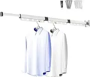 Wall Mounted Laundry Drying Rack - Wall Mounted Clothes Hanger Rack - Collapsible Laundry Drying Rack, Wall Mounted Clothes Drying Rack for Balcony