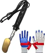Electric Leather Iron, Leather Wrinkle Removing Iron with 50~350℃ Adjustable Temperature, Gloves, 150W Mini Leather Iron for Leather Clothes/Bag/Shoes Leather Wrinkle Removing