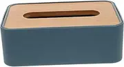 CONGARTENO Classic Vintage Style Wooden Tissue Box Cover Elegant Storage for Napkins Tissues