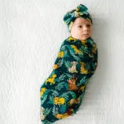 Little Sleepies Disney Lion King Simba’s Sky Swaddle & Luxe Bow Headband NIB
