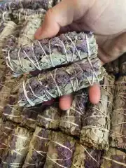 2X White Sage & Lavender Smudge Wands Sticks Bundle Best for Energy Cleansing
