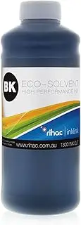 Eco Solvent Ink Roland Mimaki Mutoh Agfa Soljet Versa Printers, Quick-Drying, Vivid Colours, High Durability, UV Resistant. DX7, DX6, DX5 Print Heads Eco-Sol Cartridge (Black)