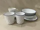 Corelle Vitrelle BLUE FLEU Set, 13 pieces, (A1391) Made In USA