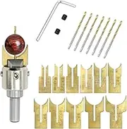 Meichoon Carbide Ball Blade Buddha Beads Drill 6-25mm Woodworking Milling Cutter Bead Knife Set Wood Router Bit Tungsten Steel Alloy Coated Cemented Carbide Spherical Woodworking Tool Kit