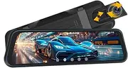 9.66 Inch Full Screen Rearview Dash Cam 1080P Mirror Car Recorder Stream Media Car DVR Video Recorder(64G)