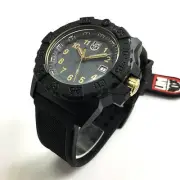 Men's Luminox Navy SEAL Dive Black and Gold Diver's 45mm Watch 3508.GOLD
