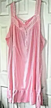 Ladies Plus Nightgown Size 4X (26W-28W) Pink Stripe NWT