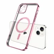 For Apple iPhone 13 MagSafe Magnetic Case with HaloLock Shockproof Military Grade Protection Scratch Resistant Back Protective Cover (Rose Gold)