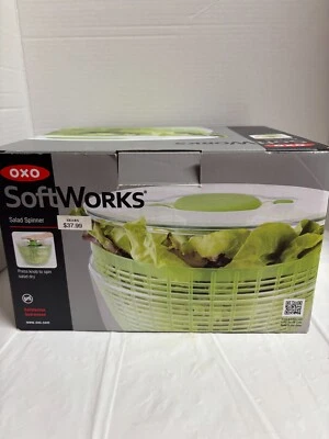 OXO Soft Works Salad Spinner - Green And Clear - New - Open Box