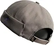 [YAMEE] Docker Cap, Docker Hat, Sailor Hat, Harbour Hat, Men's Hat, Biker Cap, Hiking Hat, Docker Cap, Headwear, Sailor Cap, (Head Circumference Adjustable)