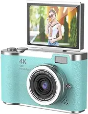 New 4K CCD 8X Digital Zoom Digital Camera for Student 48MP Compact Digital Photography Screen Camera Camera 180°Flip Selfile