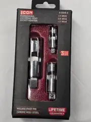 Icon A123US-3 Professional Universal Joint Socket Adapter Set, 3 Pc - New