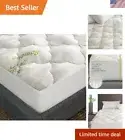 King Size Air Mattress Topper Cover, Thick Quilted Mattress Topper King, Visc...