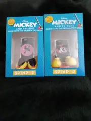 New Mickey And Friends Spinpop Phone Stand & Reusable Grip Decal Mickey & Minnie