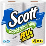 Scott Rapid Dissolve Bath Tissue, 4-Rolls Pack of 2