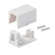 25 Pack Surface Mount Box 1 Port Signle Hole Keystone Jack Cat5e/Cat6 White