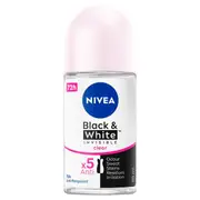 Nivea Black & White Clear Roll On 72hr Antiperspirant Deodorant 50mL