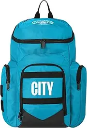 FOCO Officially Licensed Manchester City FC Football Explorer Blue Backpack, Manchester City Fc, One Size