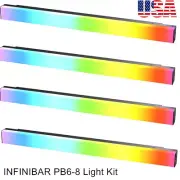 8x Aputure INFINIBAR PB6 8-Lights RGBWW LED Video Pixel Bar Light 2000K-10000K