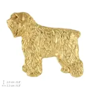 Bouvier des Flanders (body), gold covered pin, high qauality Art Dog AU