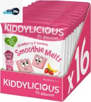Kiddylicious Strawberry and Banana Smoothie Melts, 6G (Pack of 16)