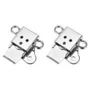 Spring Loaded Butterfly Twist Latch 57mm 2Pcs Iron Chrome Keeper Toggle Clamps