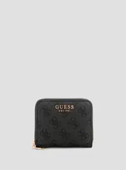 GUESS Black Logo Laurel Small Wallet