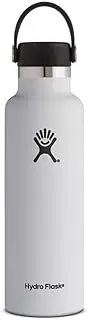 Hydro Flask Standard Mouth Bottle with Flex Cap,White