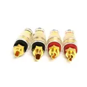 4pcs Brass Dual-channel Advanced Power Amplifier Speaker Terminal