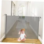Retractable Baby Gates Extra Wide | 55" Wide x 38" Tall Dog Gates for Stairs
