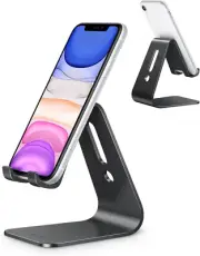OMOTON Upgraded Aluminum Cell Phone Stand, C1 Durable Cellphone Dock with Protec