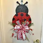 Ladybug Door Hanger, Ladybug Decor, Home Decor, Black and Red Decor