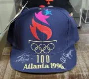 1996 Atlanta Olympics Florence Griffith / Al Joyner Olympic Signed Logo 7 Hat