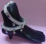 Anklet Women Silver Plated Ankle Chain Party Indian Anklets Payal Foot Bracelet